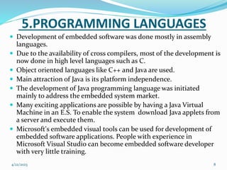 RECENT TRENDS or ADVANCES IN EMBEDDED SYSTEMS.pptx | Programming ...