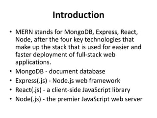 Introduction to MERN Stack | PPT