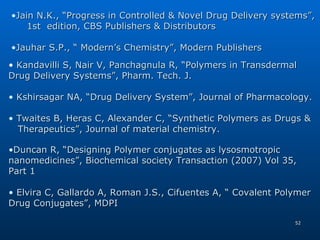 Recent updates in synthetic polymers used in drug delivery systems | PPT