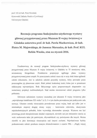 Muzeum II Wojny Światowej - recenzja Piotr Niwiński