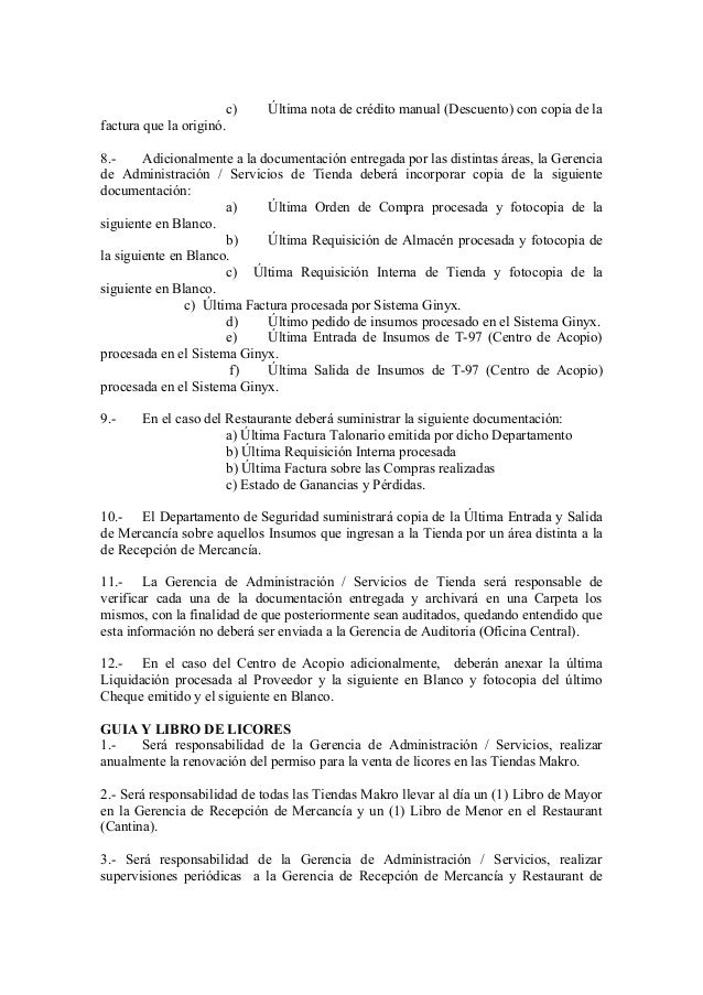 Recepcion de mercancia pasante makro