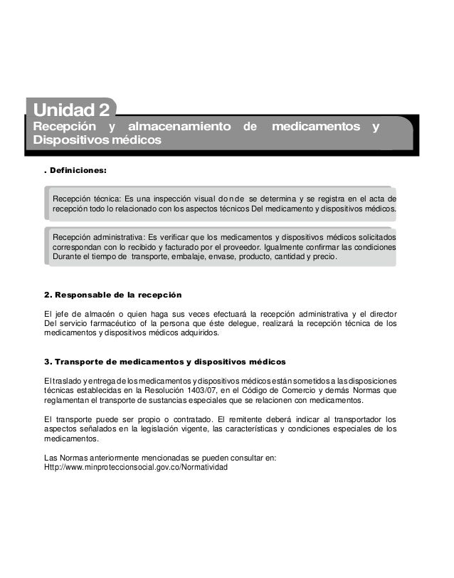 Recepcion tecnica y administrativa