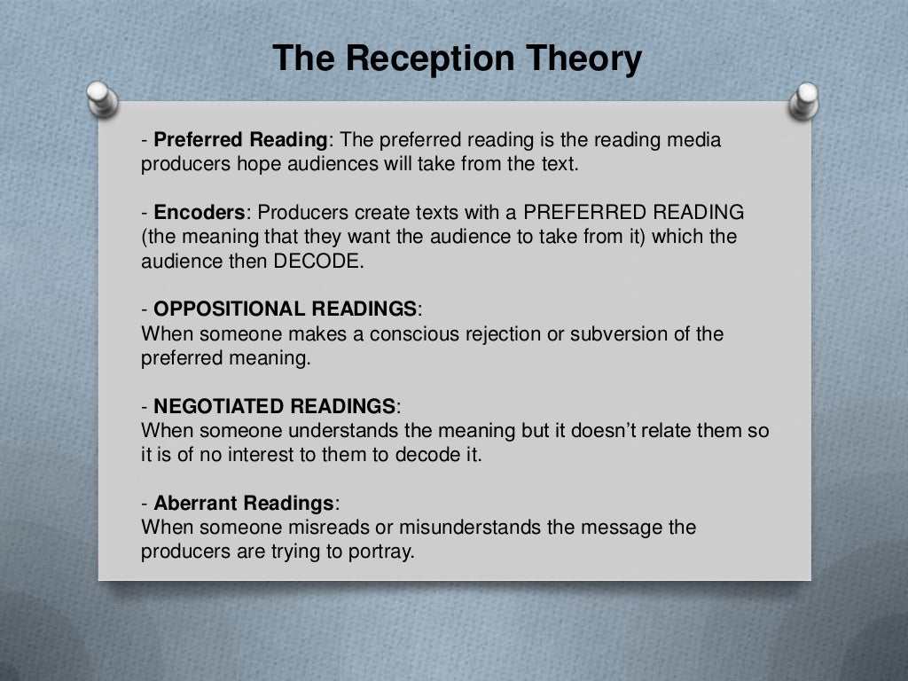 Reception theory