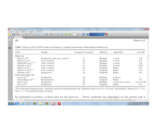 Maternal Kanda Serbest fetal DNA