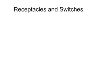 Receptacles and Switches
 
