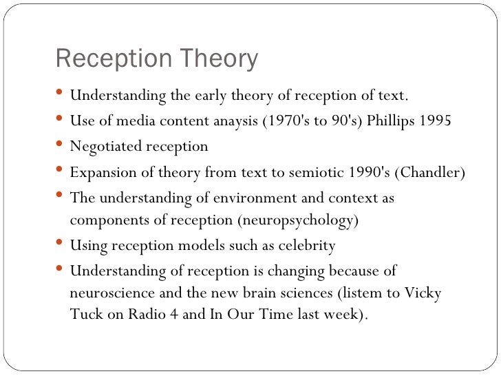 Reception Theory
