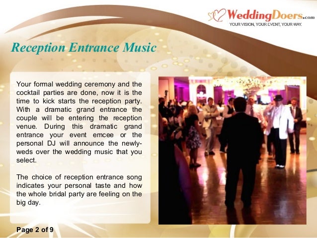 Reception Entrance Music