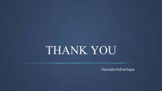 THANK YOU
Hansala Indrachapa
 