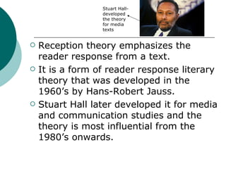 Reception Reader Reception theory | PPT