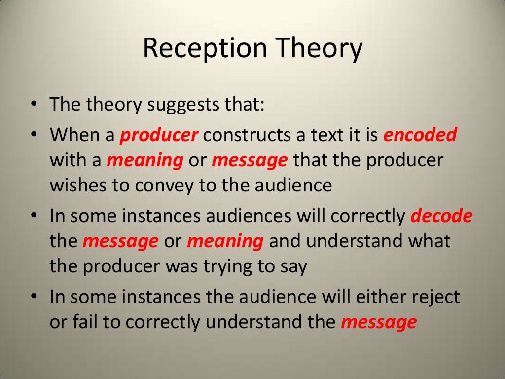 Reception theory
