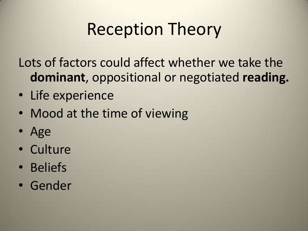 Reception theory