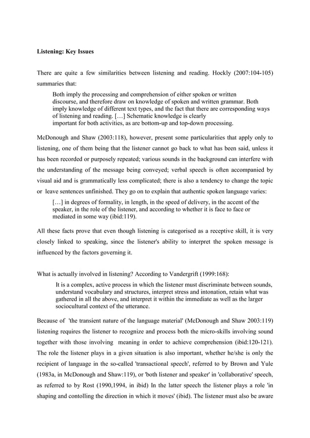 Receptive Skills In English Language Teaching Pdf