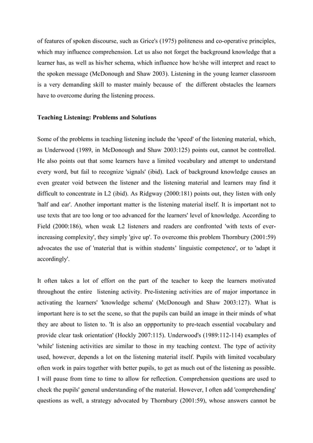 Receptive Skills In English Language Teaching Pdf