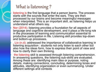 Receptive skills online