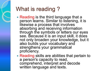 Receptive skills online