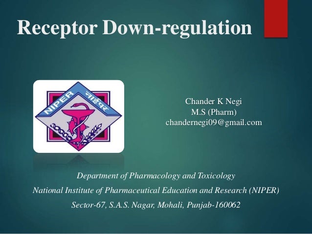 Receptor down regulation