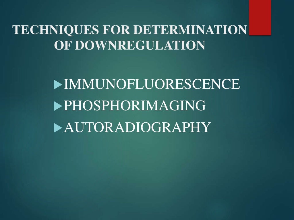Receptor down regulation