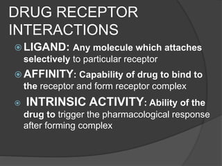 Receptor pharmacology | PPTX