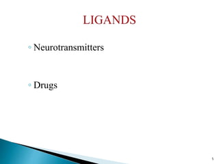 ◦ Neurotransmitters
◦ Drugs
5
 