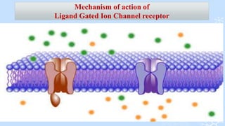 Mechanism of action of
Ligand Gated Ion Channel receptor
 