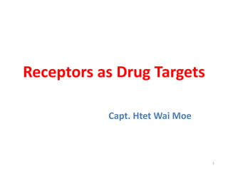 Receptors as Drug Targets
Capt. Htet Wai Moe
1
 