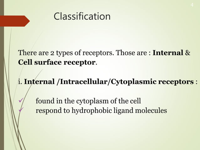 Receptors and receptors classification | PPTX