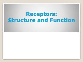 Receptors:
Structure and Function
 