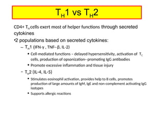 Th1 Function RECEPTORS AND SIGNALING ; CYTOKINES .ppt
