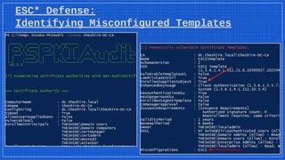 19
ESC* Defense:
Identifying Misconfigured Templates
 