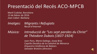 20160213 Recés Quaresma ACO-MPCB