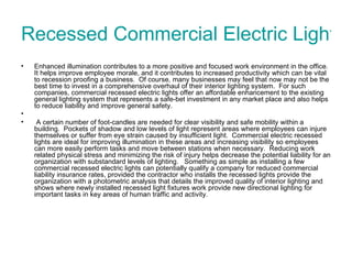 Recessed Commercial Electric Lights  ,[object Object],[object Object]