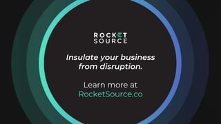 Insulate your business
from disruption.
Learn more at
RocketSource.co
 