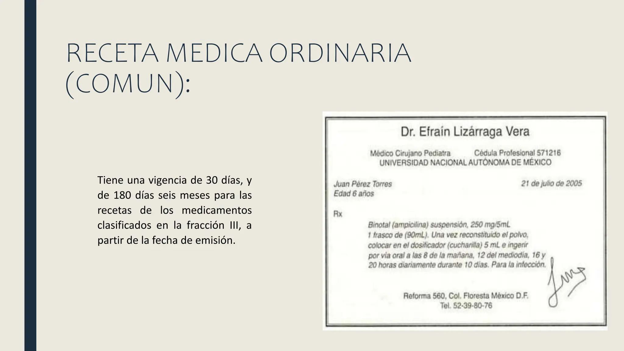 CLASIFICACIÓN DE TIPOS DE RECETAS MEDICAS | PPTX