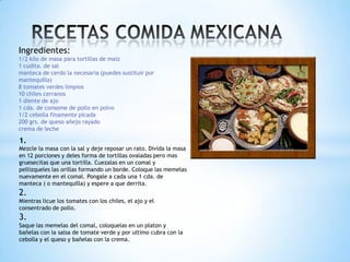 Recetario cocina mexicana