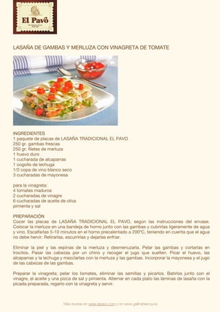 Recetas de lasaña facil