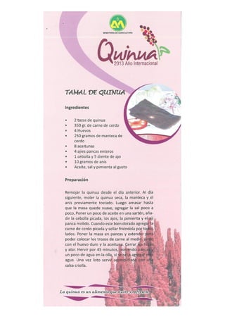 Recetas a base de quinua