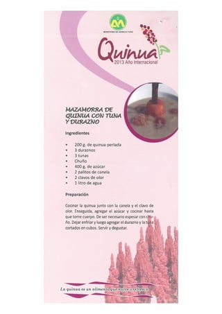 Recetas a base de quinua