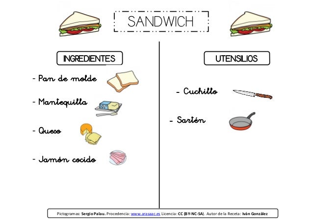 Receta sandwich