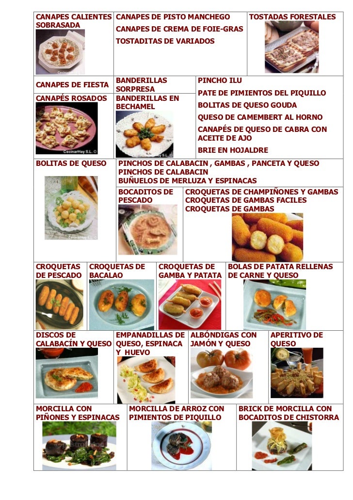 Recetas De Aperitivos