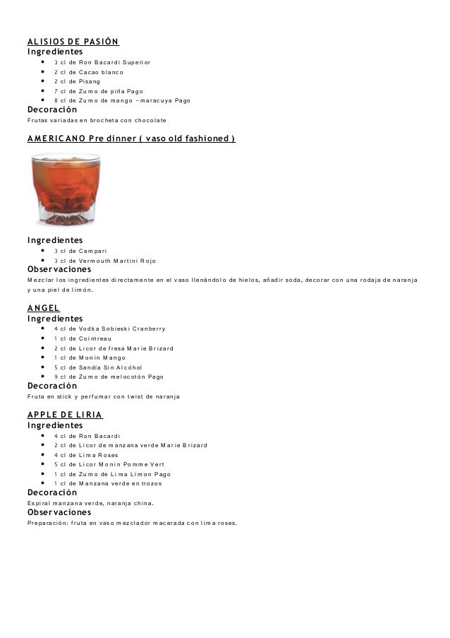 Recetas De Cocteles