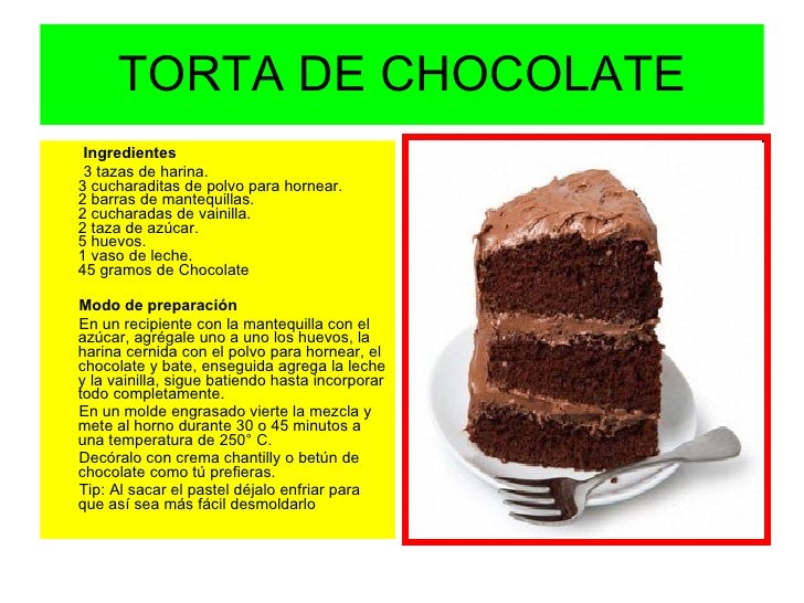 Recetas De Dulces De Chocolate