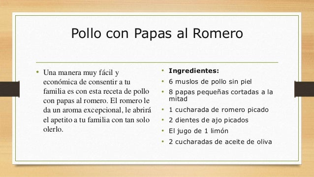 Recetas Faciles Para Elaborar Platos Con Pollos