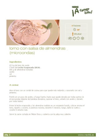 Recetas para cocinar con microondas