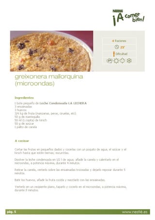 Recetas para cocinar con microondas