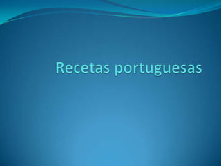 Recetas portuguesas 