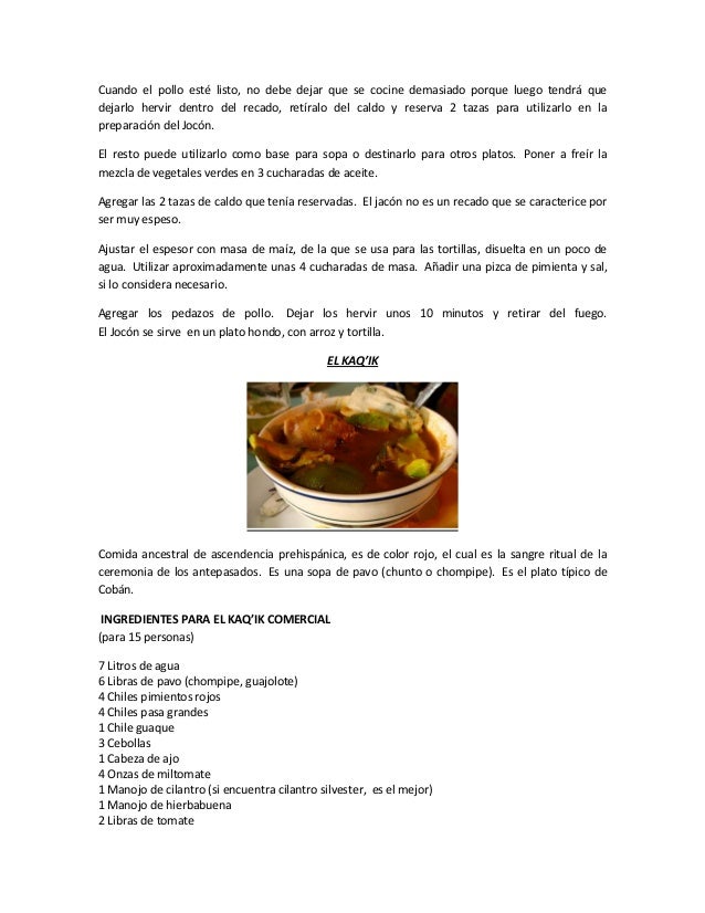 Recetas Tipicas De Comidas Y Bebidas De Guatemala