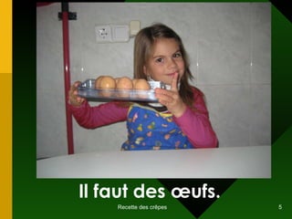Il faut des  œufs . 