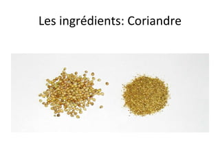 Les ingrédients: Coriandre 