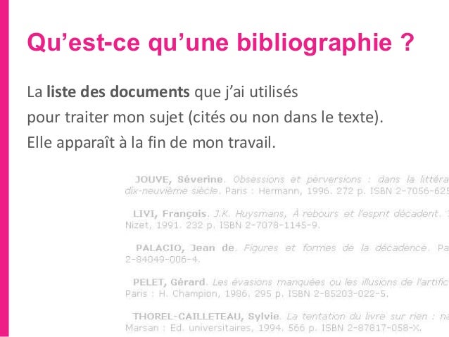 Recette pour une bonne bibliographie Recette pour une bonne bibliographie
