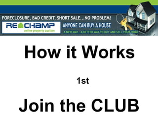 How it Works 1st Join the CLUB 